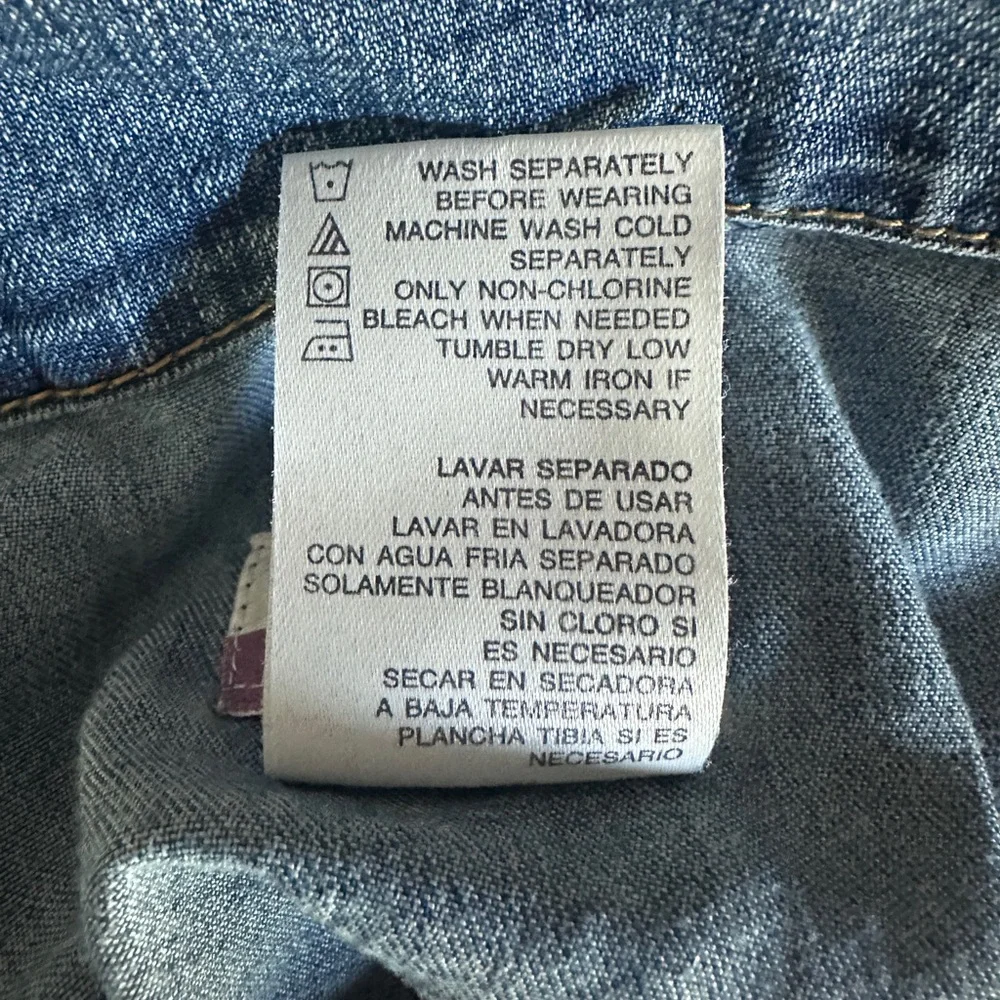 Vintage Y2K No Boundaries Juniors/Women’s Denim Flared Jumpsuit/Overalls Jnr’s M - Picture 6 of 9